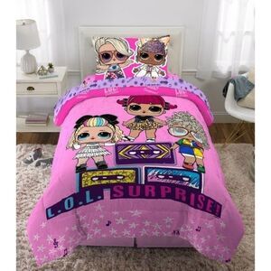 LOL Surprise 2-pc Super Soft Kids Reversible Comforter Set Fits Twin/ Full NEW
